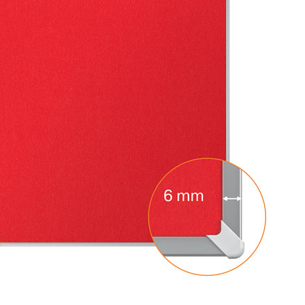 Nobo Pinnwand – Filz, Alurahmen – 122,9 × 69,8 cm, Rot, Impression Pro Widescreen