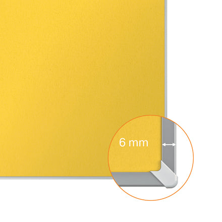 Nobo Pinnwand – Filz, Alurahmen – 122 × 69 cm, Gelb, Impression Pro Widescreen
