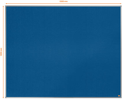 Nobo Pinnwand – Filz, Alurahmen – 150 × 120 cm, Blau, Essence