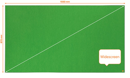 Nobo Pinnwand – Filz, Alurahmen – 122 × 69 cm, Grün, Impression Pro