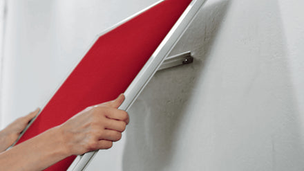 Nobo Pinnwand – Filz, Alurahmen – 189,4 × 107,1 cm, Rot, Impression Pro Widescreen
