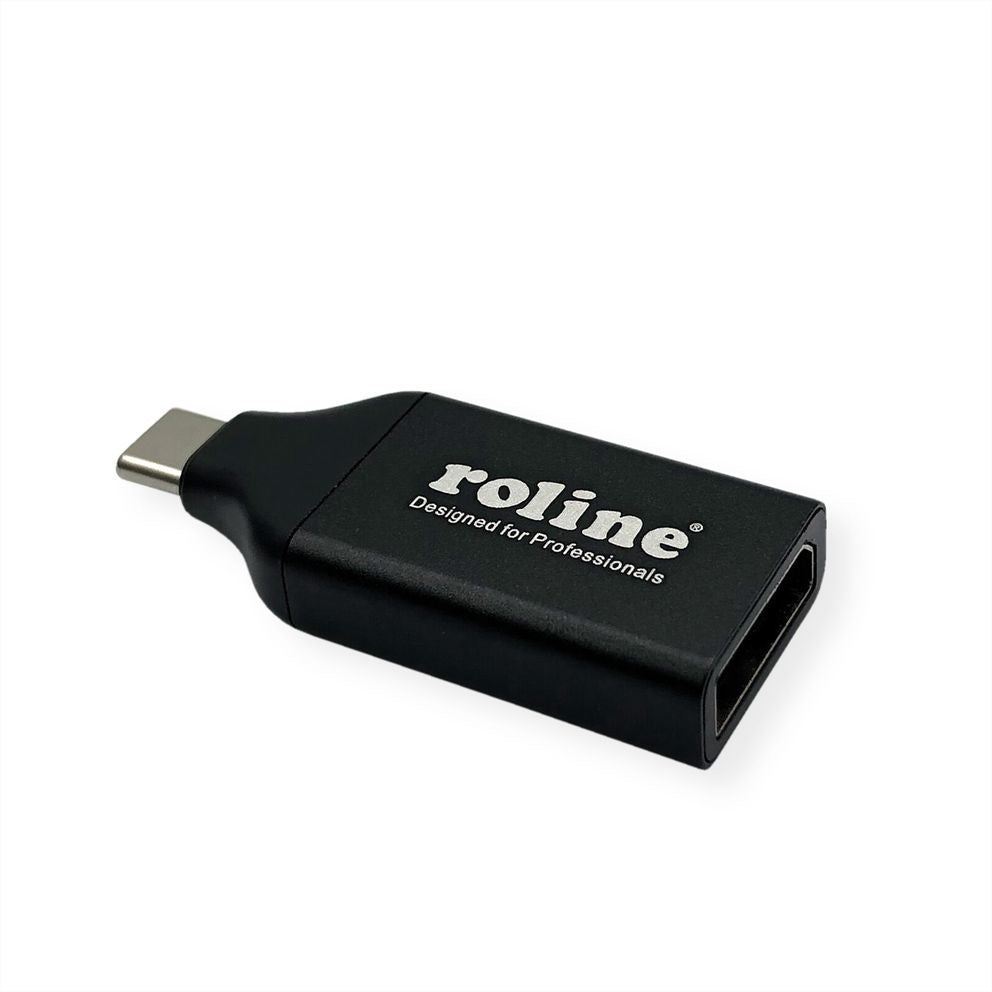 ROLINE USB-C zu DisplayPort Adapter – 4096 × 2560 @ 60 Hz, DisplayPort 1.2 – für USB-C Geräte (DP Alt Mode)