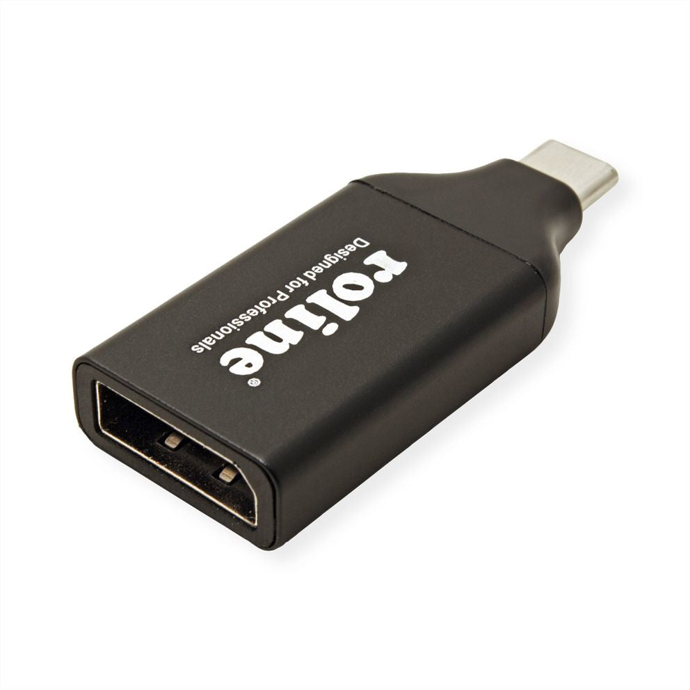 ROLINE USB-C zu DisplayPort Adapter – 4096 × 2560 @ 60 Hz, DisplayPort 1.2 – für USB-C Geräte (DP Alt Mode)