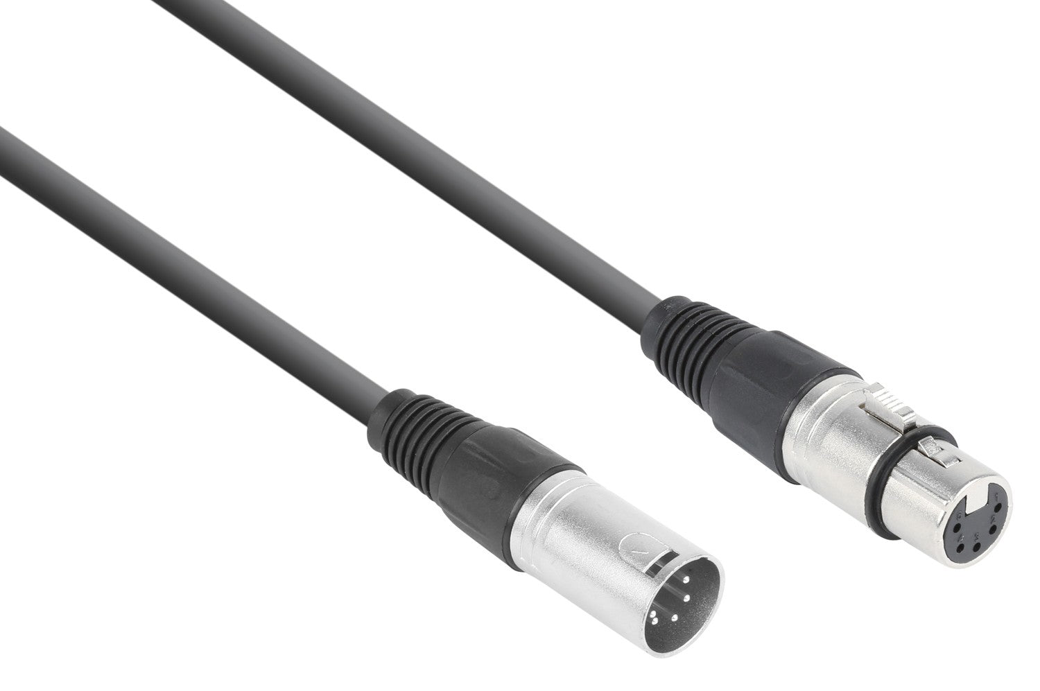 PD-Connex CX102-6 – DMX-Kabel, XLR 5-polig (M→F), 6 m, magnetisch abgeschirmt, Schwarz
