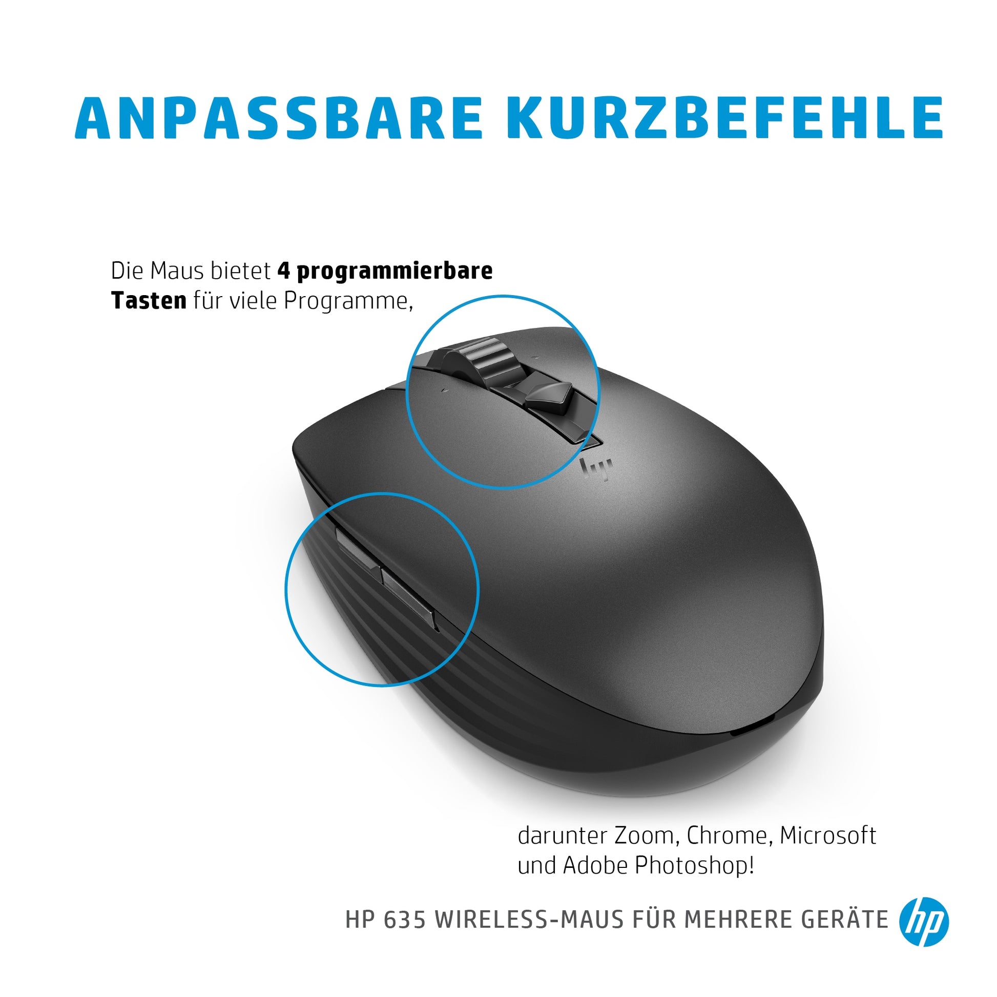 HP Multi-Device 635 Maus – kabellos, schwarz