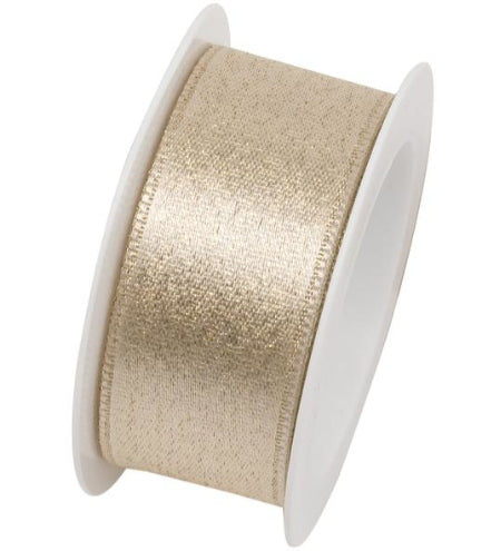 Braun + Company Geschenkband Gold – 25 mm × 2 m – 1 Stk.