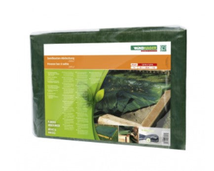 Windhager Sandkasten-Abdeckung – 170 × 170 cm, Dunkelgrün, Stoff, 180 g/m²