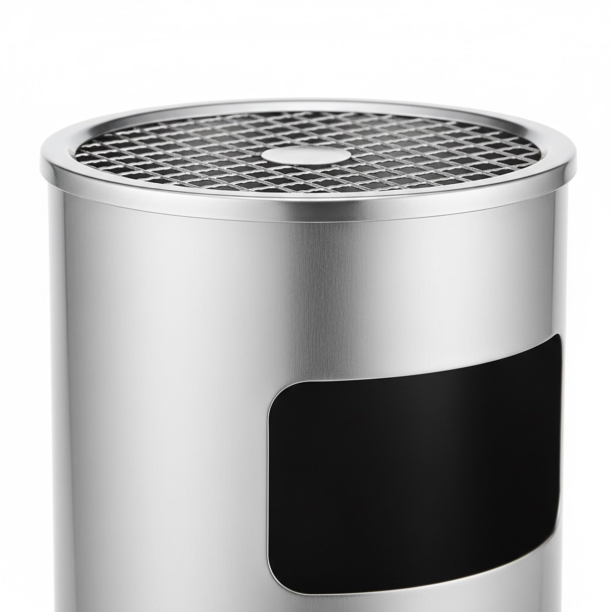 Relaxdays Standascher – 30 l – Edelstahl, rund – mit Inneneimer