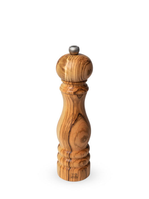 Peugeot Salzmühle Paris – Holz (Olive), Stahlmahlwerk – einstellbar, abnehmbarer Deckel – dunkelbraun