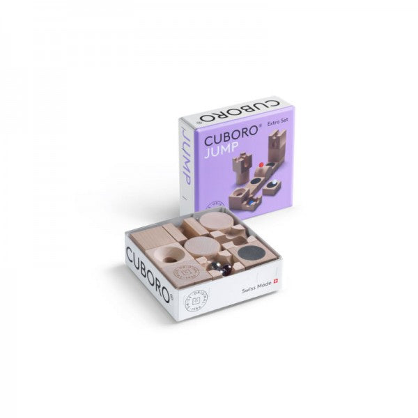 Cuboro JUMP Stapelblöcke – 15-teilig – ab 5 Jahren – Buche – für Cuboro-System