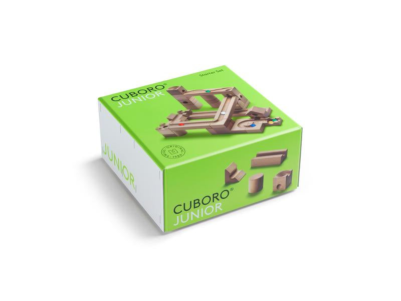 Cuboro Junior Stapelblöcke – 46-teilig – ab 3 Jahren – Buche, holzfarben