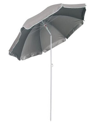 Eurotrail Strandschirm ETCF0933 – Ø 180 cm – Grau – UPF 50+