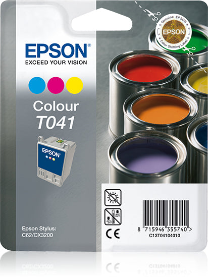 Epson Tintenpatrone, farbig, 300 Seiten, original – für Stylus C62, CX3200