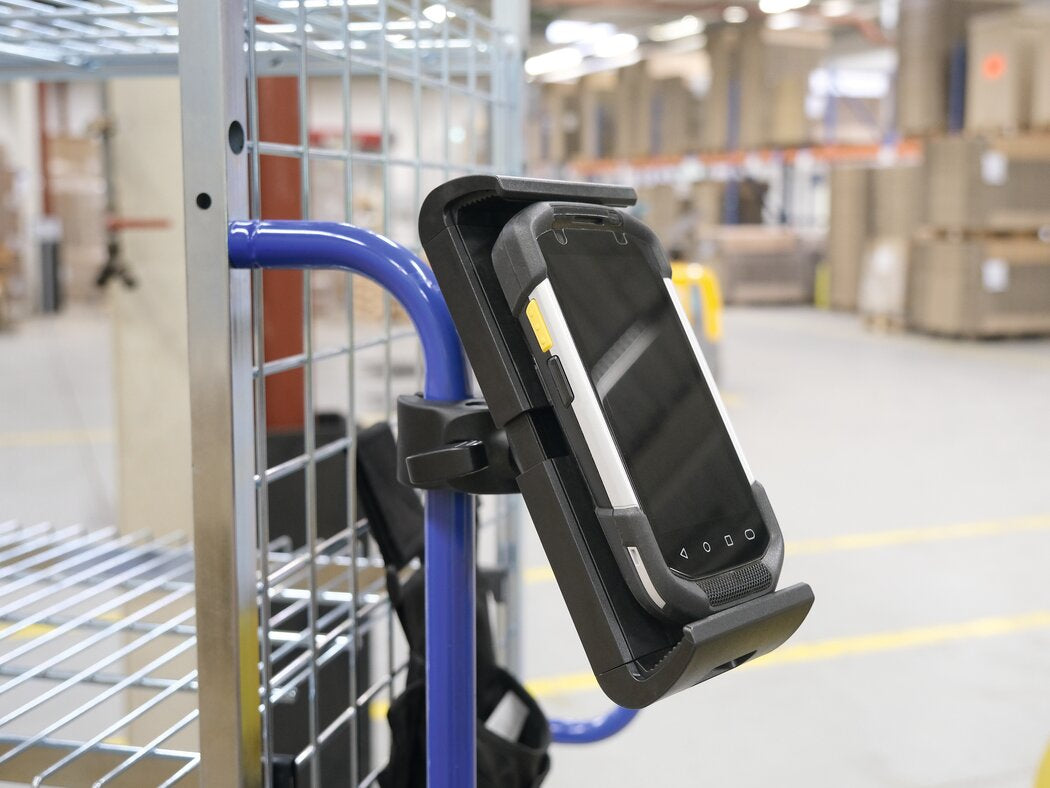 Durable Tablet-Tischhalterung – für 7,0–13,0″, verstellbar 160–275 mm, 360° drehbar – Schwarz
