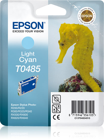 Epson Tintenpatrone T0485, Hellcyan, 400 Seiten – für Tintenstrahldrucker/Multifunktionsgeräte