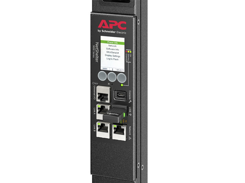 APC Rack PDU 9000 – Rack-PDU geschaltet, 3-phasig, 21× IEC C13 + 3× IEC C19, 16 A, Stecker IEC 60309