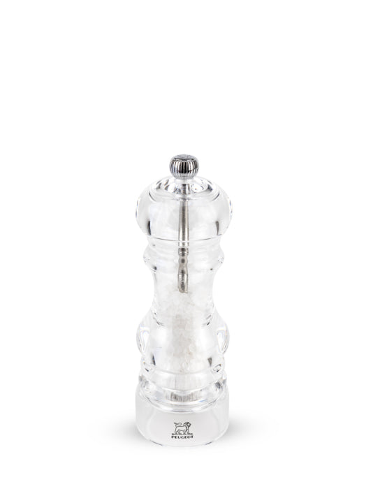 Peugeot Salz-/Pfeffermühle 18 cm, Acryl, transparent, einstellbares Stahl-Mahlwerk