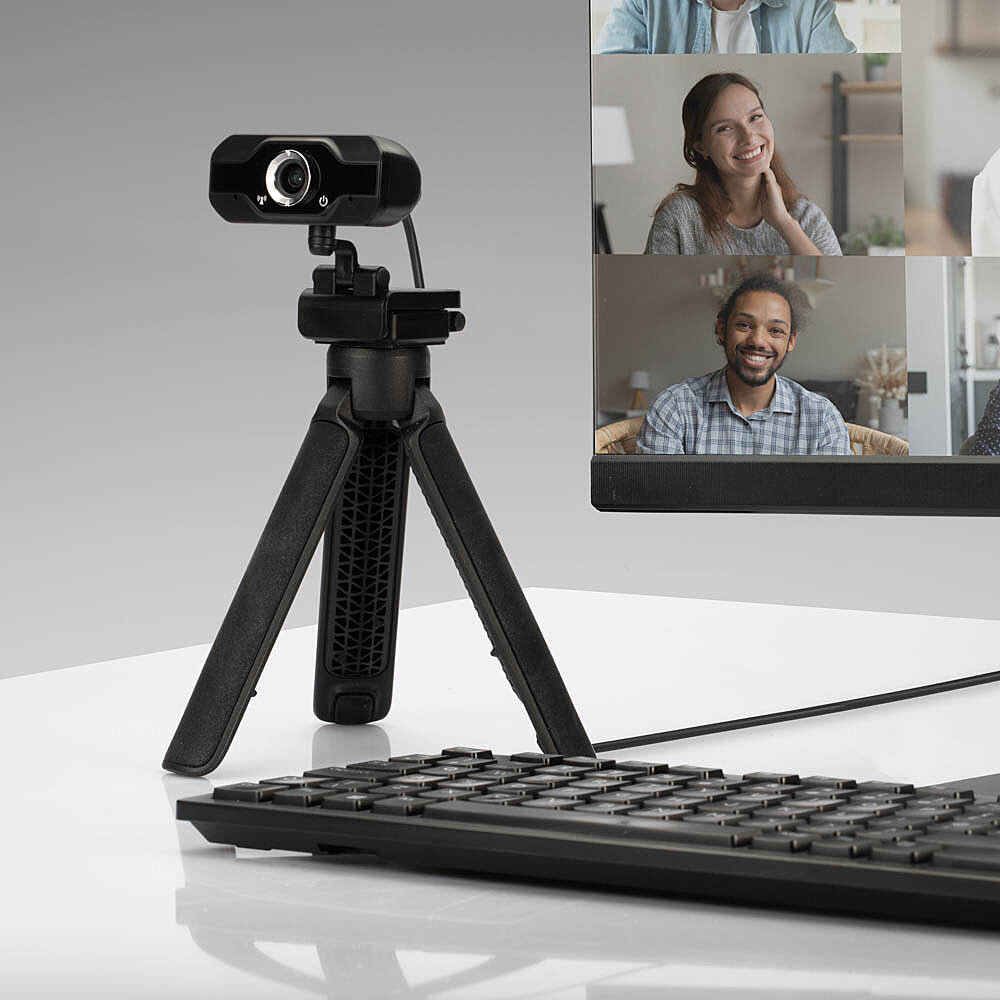 Lindy 43300 Webcam – Full HD 1080p, 30 fps, USB 2.0 – Schwarz
