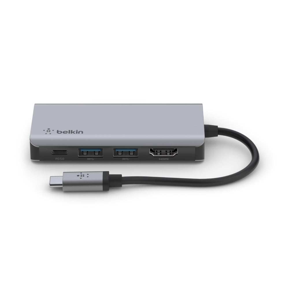 Belkin AVC006btSGY Multiport-Adapter – USB-C, 1× HDMI, 2× USB-A, 100 W PD