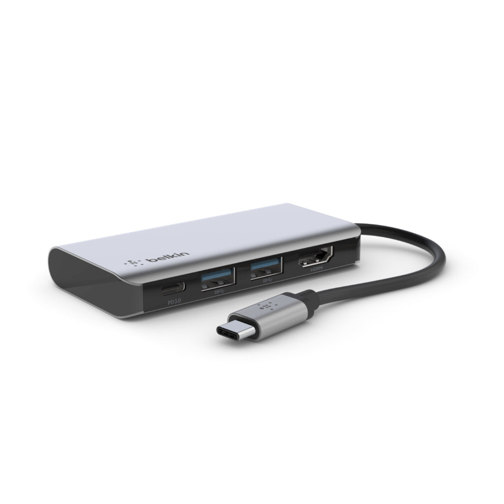 Belkin AVC006btSGY Multiport-Adapter – USB-C, 1× HDMI, 2× USB-A, 100 W PD