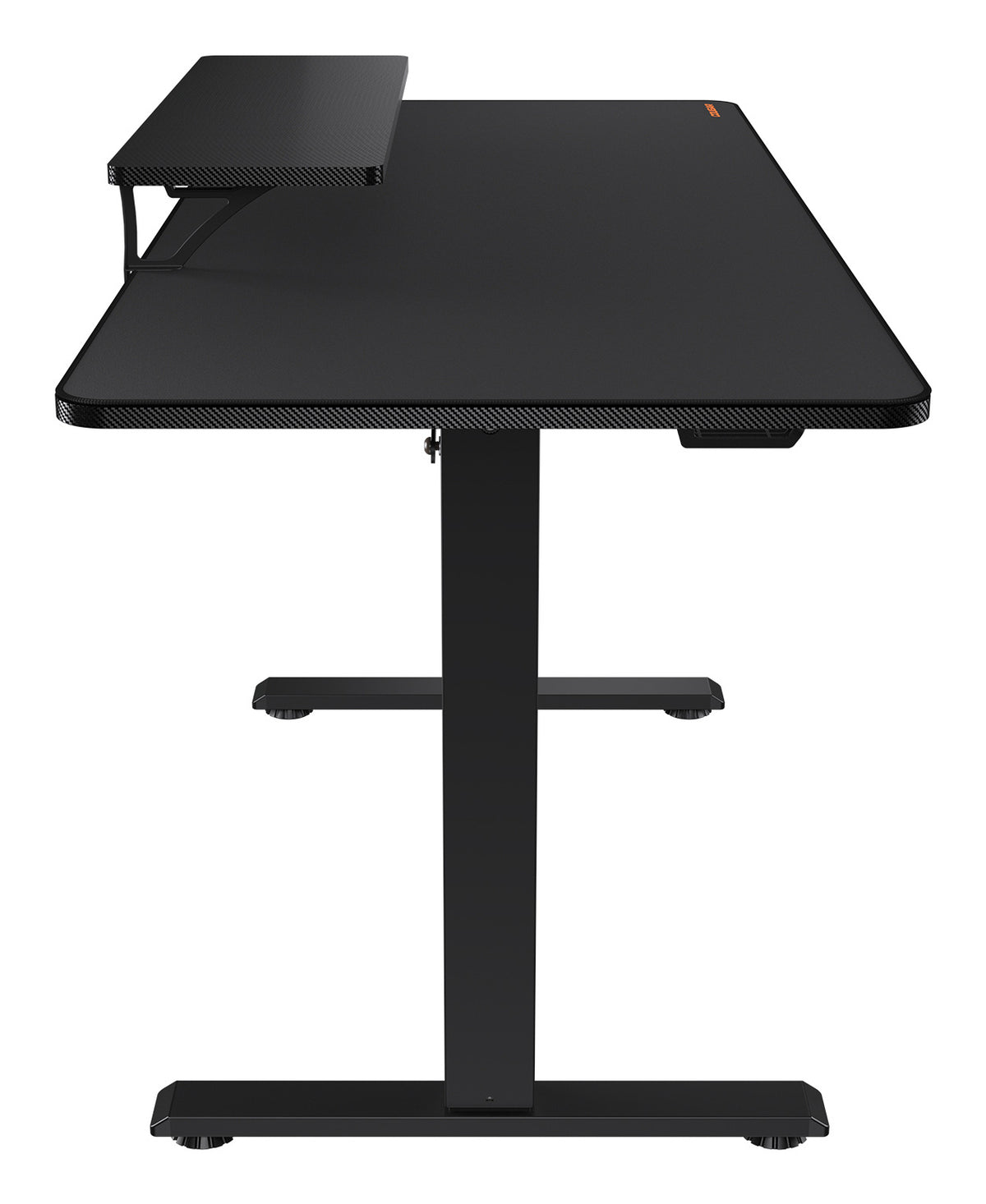 COUGAR Gaming COUGAR E-Star 140 – Höhenverstellbarer Tisch, 140 × 60 cm, elektrisch, 72–117 cm, 60 kg, schwarz, Kohlefaser/s