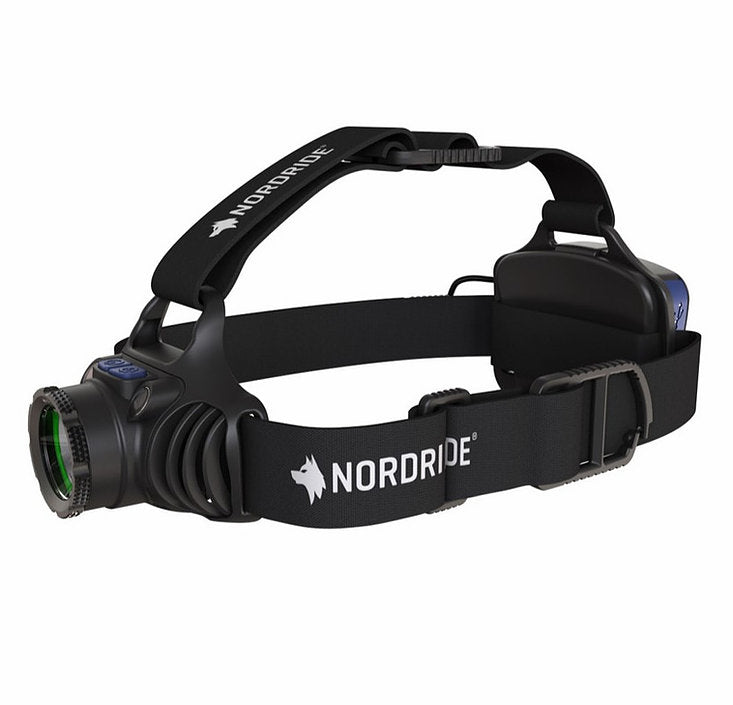 NORDRIDE Stirnlampe PRO R – 640 lm, 250 m, IP65, Laufzeit 18 h – Schwarz