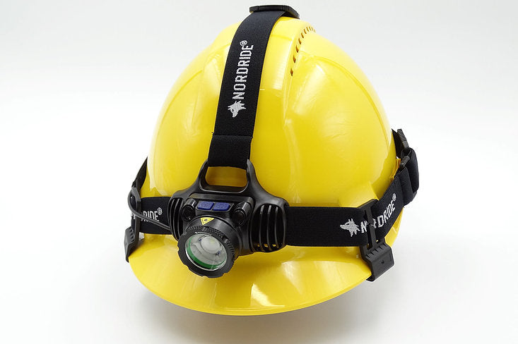 NORDRIDE Stirnlampe PRO R – 640 lm, 250 m, IP65, Laufzeit 18 h – Schwarz