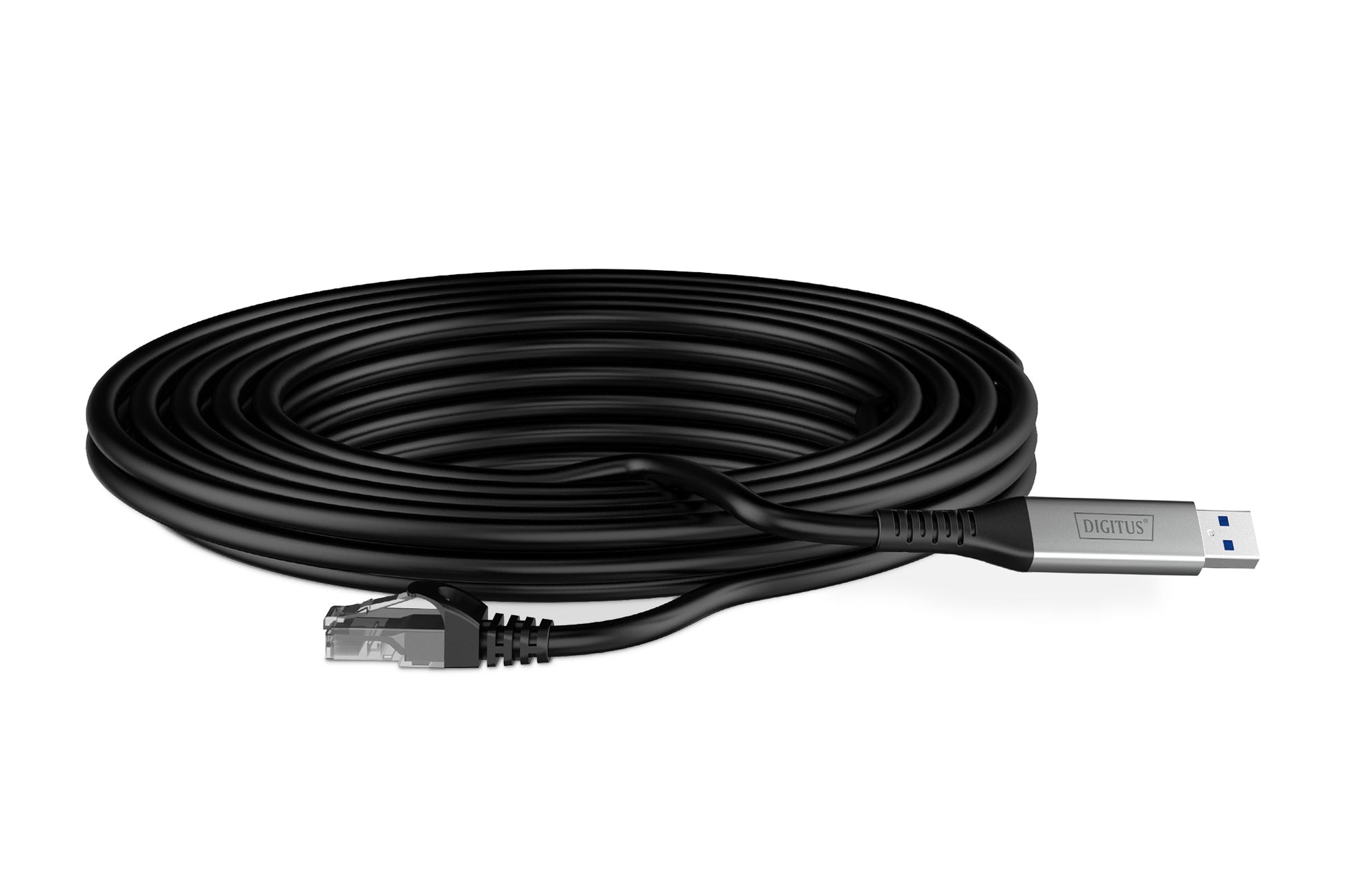 Digitus USB-A auf Ethernet (RJ-45) Adapter, Cat 6A, 1 Gbit/s Ethernet, 2 m, S/FTP, LSZH