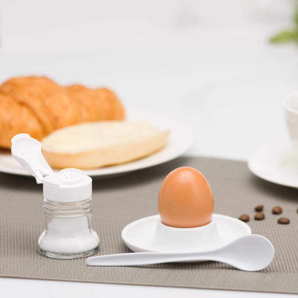 Westmark Eierlöffel – 6er-Set, 14,3 cm, Kunststoff, Weiss, spülmaschinenfest