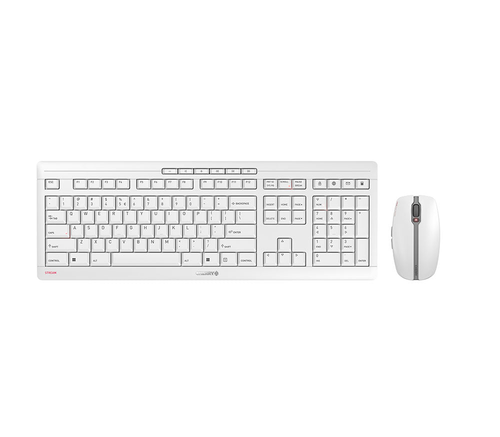 CHERRY Stream Desktop – Tastatur, kabellos (2,4 GHz), US-Layout (EN) – für Windows 10, Windows 8 & Windows 7