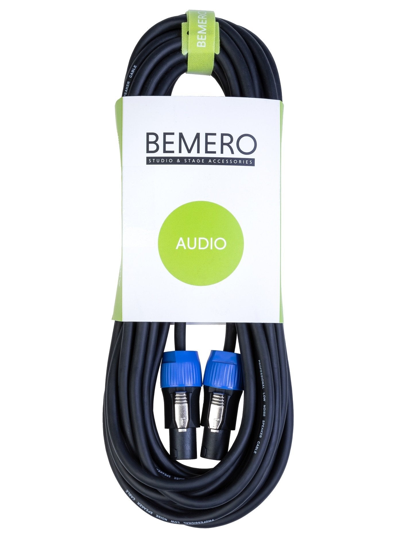 Bemero Speakon-Lautsprecherkabel – NL4 Stecker–NL4 Stecker – 2 m, 2×1,5 mm², Schwarz