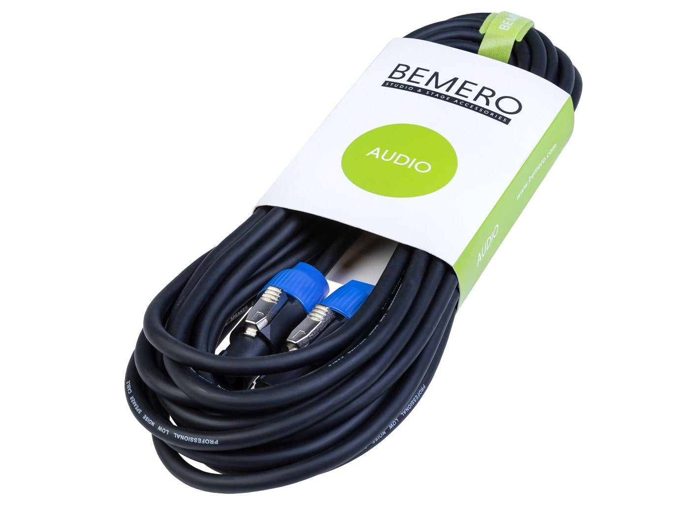 Bemero Speakon-Lautsprecherkabel – NL4 Stecker–NL4 Stecker – 2 m, 2×1,5 mm², Schwarz