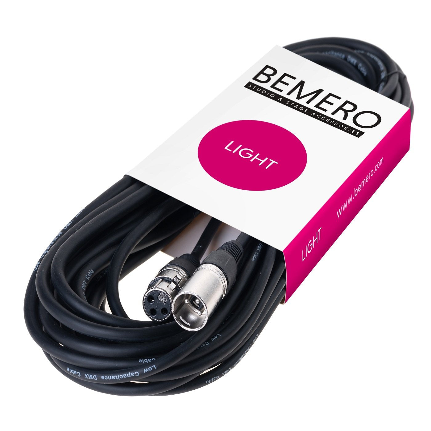 Bemero XLR-Kabel – 3-pol M–F – 20 m, AWG 24
