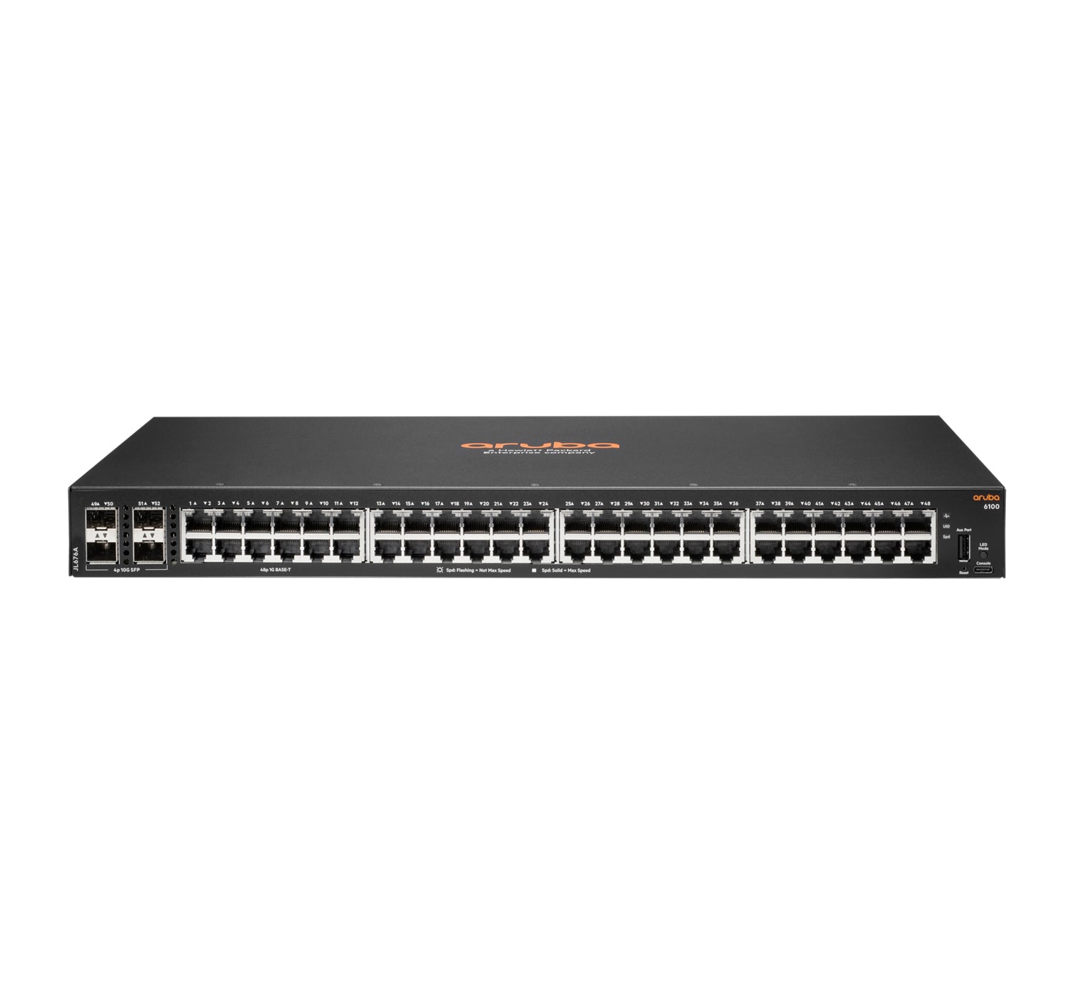 HPE Aruba CX 6100 JL676A – Managed Switch – 48×GbE, 4×SFP+, L3, 1U
