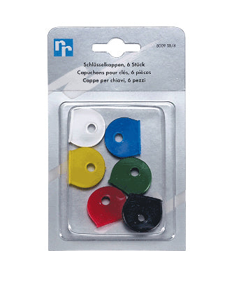 Rieffel Schlüsselschild mit S-Haken – assortiert, Kunststoff, B 22 × H 55 mm, 10 Stk.