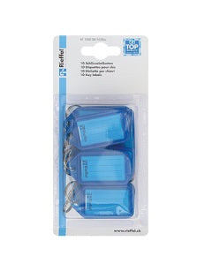 Rieffel Schlüsselanhänger – Blau, 38 × 22 mm, 10er-Pack