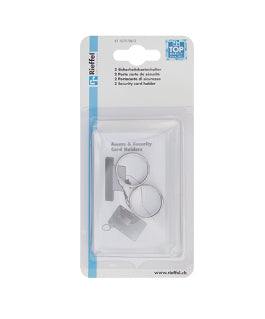 Rieffel Hartbox – für Betriebsausweise – 90 × 65 mm, Kunststoff, transparent, mit Schlüsselring – 2 Stück