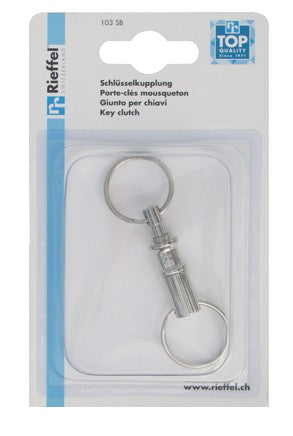 Rieffel Schlüsselring – Nickel-Stahl, Silber, 45 × 4,5 mm
