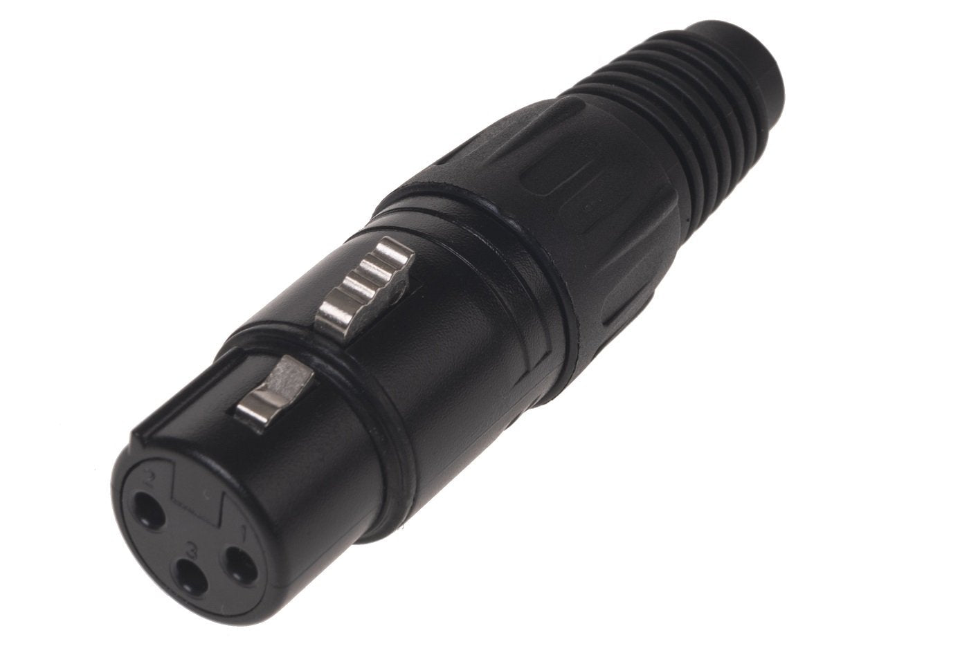 Bemero BC1001BK-F – 3-poliger XLR-Stecker, weiblich, gerade, schwarz, 1 St.