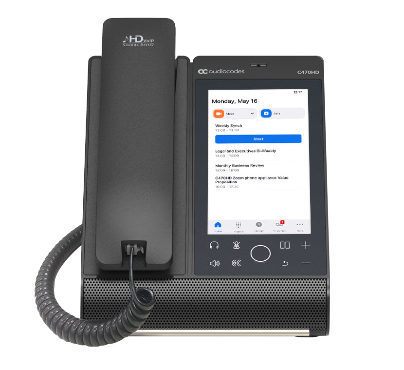 AudioCodes C470HD – IP-Konferenztelefon, Collaboration Kit mit Kamera, für Microsoft Teams
