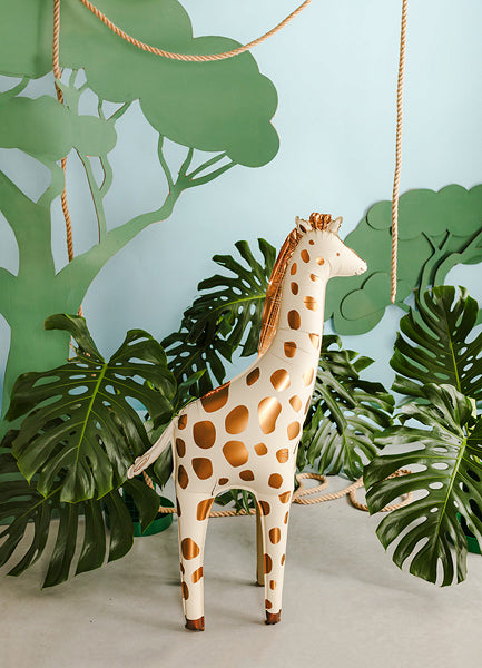 PartyDeco Folienballon Giraffe – mehrfarbig – 49 × 114 cm – Folie – 5 Stk