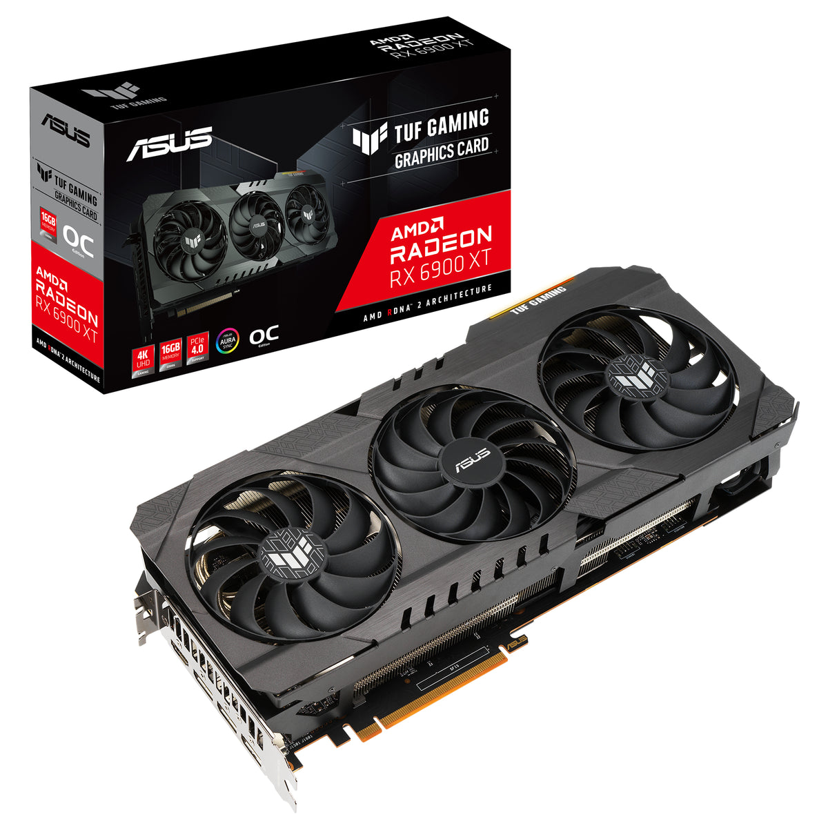 ASUS TUF-RX6900XT-O16G-GAMING – PCIe Grafikkarte – 3×DisplayPort, 1×HDMI, PCIe 4.0, 2×8-Pin