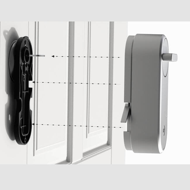 Yale Linus Intelligentes Torschloss – BT 4.2, Kabellos, Batteriebetrieben (4× AA), Tür, 58×58×150 mm, Silber