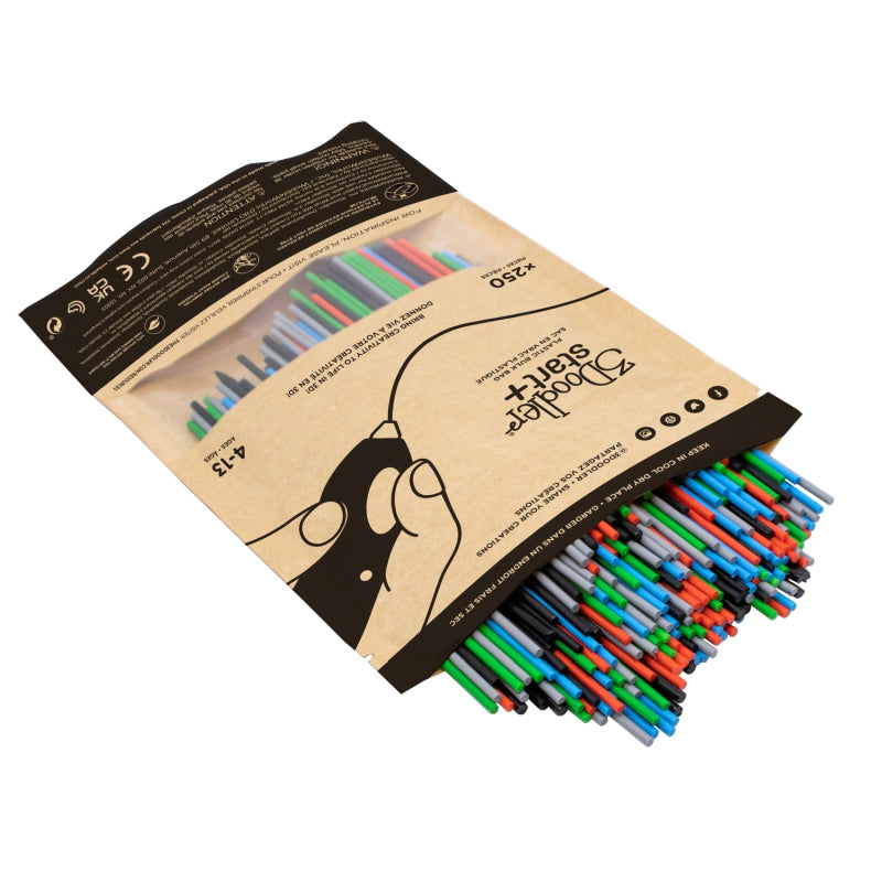 3Doodler 3D-Drucker-Filament Kompostierbarer Kunststoff 2,5 mm Mehrfarbig – für 3Doodler