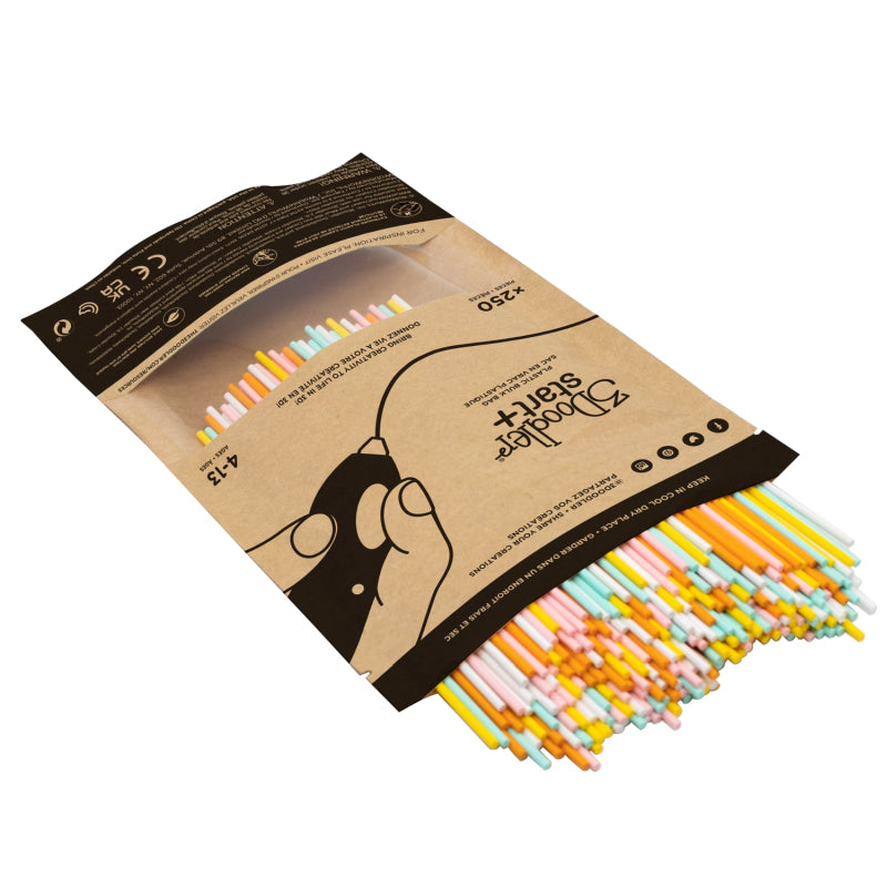 3Doodler 3D-Drucker-Filament Kompostierbarer Kunststoff 2,5 mm Mehrfarbig, opak – für Start, 3D Build&Play