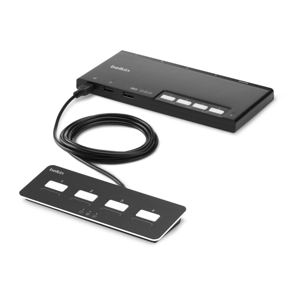 Belkin PP4.0 – KVM-Switch, 4-Port, modular, sicher