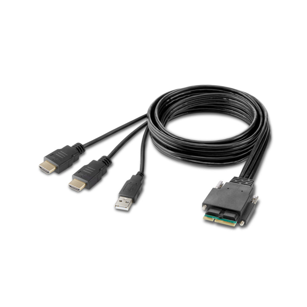 Belkin PP4.0 – KVM-Switch 2×1, Dual-Head HDMI, modular, sicher, mit Fernbedienung
