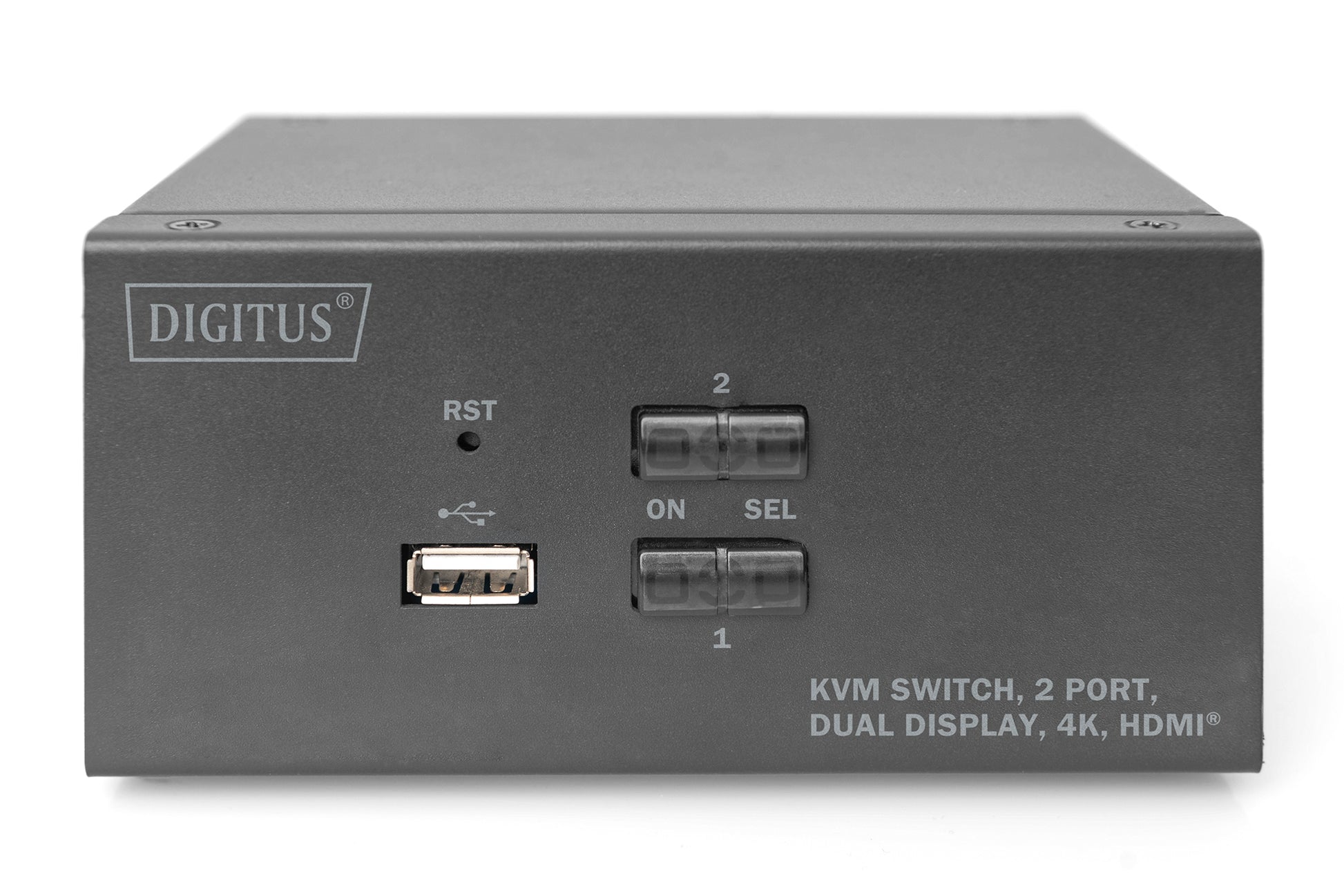 Digitus KVM-Switch 2×1, HDMI/USB, 4K (3840 × 2160), Dual-Display