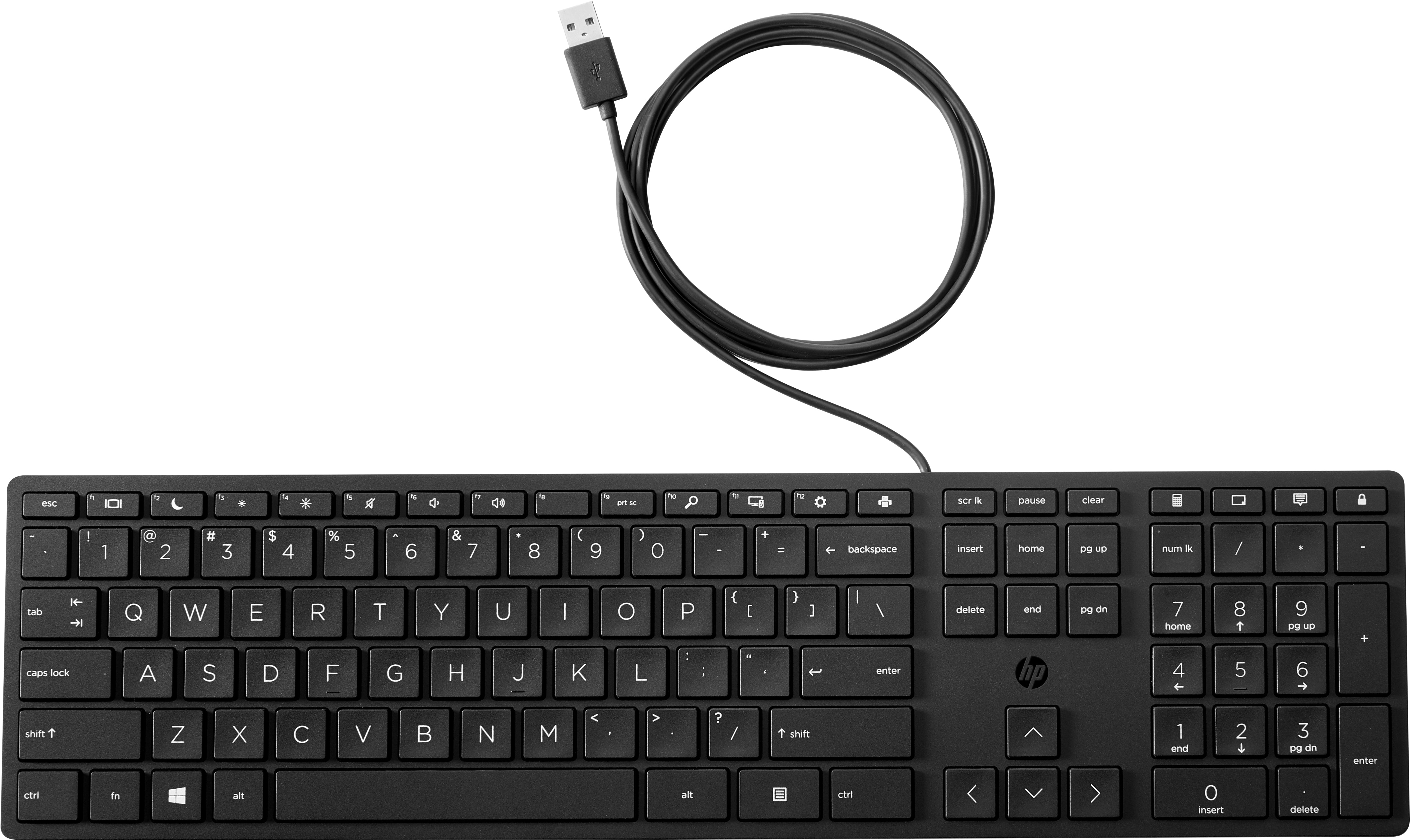 HP Tastatur – mechanisch – kabelgebunden – USB – QWERTY (UK‑INT) – schwarz