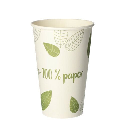 Papstar Trinkbecher Pure, Karton, für Heissgetränke – 3 dl, Grün – FSC – 50 Stk.